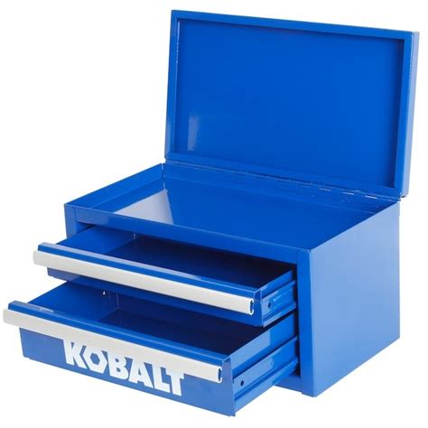 kobalt mini 10.83-in friction 2-drawer black steel tool box|kobalt mini tools.